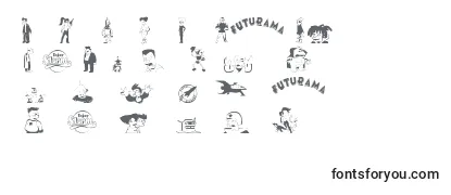 Schriftart Futurama characters