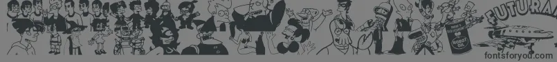 Futurama Hypnotoad Font – Black Fonts on Gray Background