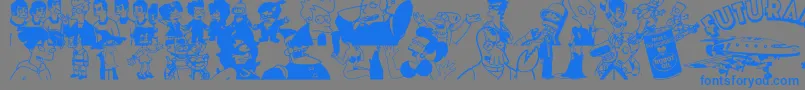 Futurama Hypnotoad Font – Blue Fonts on Gray Background