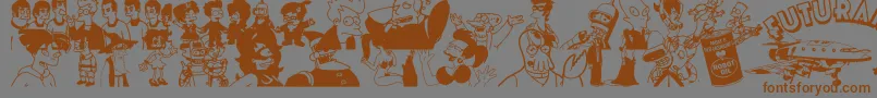 Futurama Hypnotoad Font – Brown Fonts on Gray Background