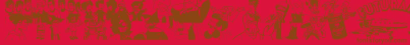 Futurama Hypnotoad Font – Brown Fonts on Red Background