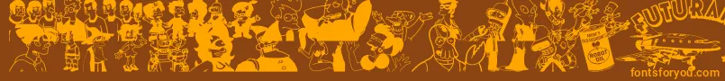 Futurama Hypnotoad Font – Orange Fonts on Brown Background