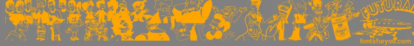 Futurama Hypnotoad Font – Orange Fonts on Gray Background