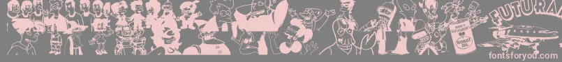 Futurama Hypnotoad Font – Pink Fonts on Gray Background