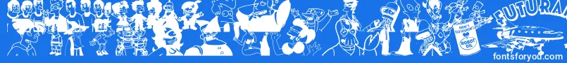 Futurama Hypnotoad Font – White Fonts on Blue Background