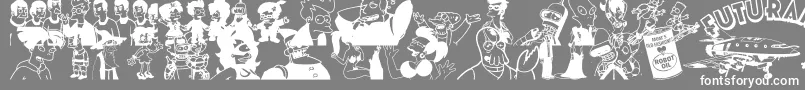 Futurama Hypnotoad Font – White Fonts on Gray Background