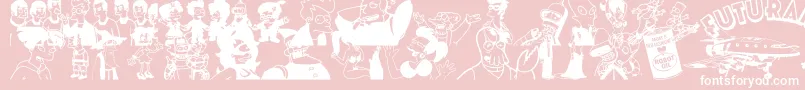 Futurama Hypnotoad Font – White Fonts on Pink Background