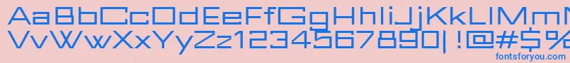 FuturBlock Regular Font – Blue Fonts on Pink Background