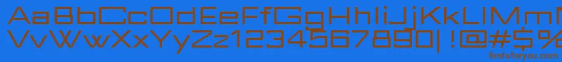 FuturBlock Regular Font – Brown Fonts on Blue Background
