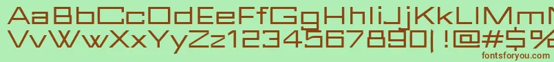 FuturBlock Regular Font – Brown Fonts on Green Background