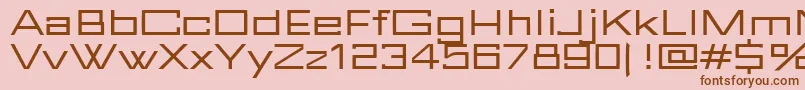 FuturBlock Regular Font – Brown Fonts on Pink Background