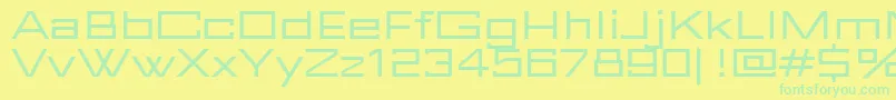 FuturBlock Regular-Schriftart – Grüne Schriften auf gelbem Hintergrund