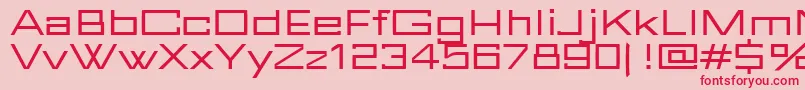 フォントFuturBlock Regular – ピンクの背景に赤い文字