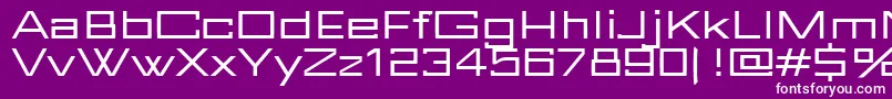 FuturBlock Regular Font – White Fonts on Purple Background