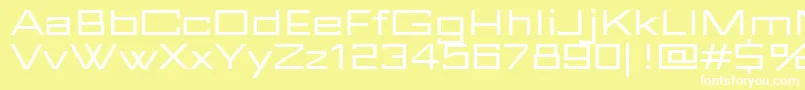 Fonte FuturBlock Regular – fontes brancas em um fundo amarelo