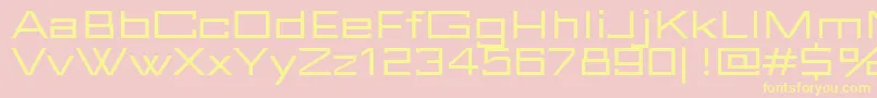 FuturBlock Regular Font – Yellow Fonts on Pink Background