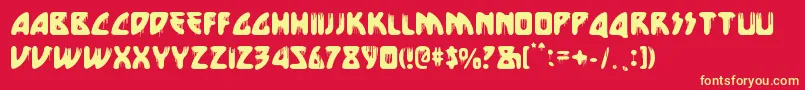 Future Blood Font – Yellow Fonts on Red Background