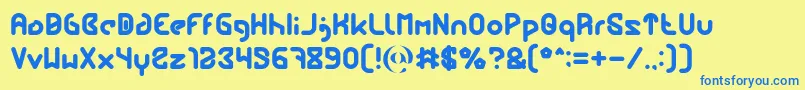 Шрифт FUTURE Bold – синие шрифты на жёлтом фоне