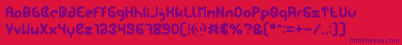 FUTURE Bold Font – Purple Fonts on Red Background