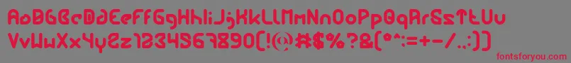 FUTURE Bold Font – Red Fonts on Gray Background