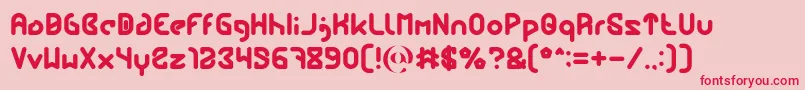 FUTURE Bold Font – Red Fonts on Pink Background