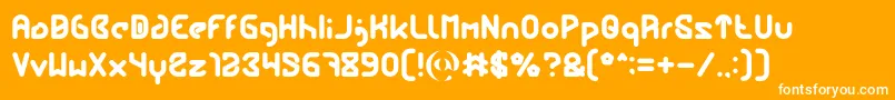 FUTURE Bold Font – White Fonts on Orange Background