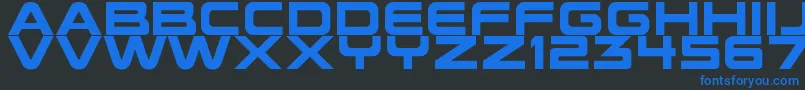 Czcionka Future Earth v2 – niebieskie czcionki na czarnym tle