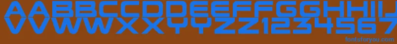 Future Earth v2 Font – Blue Fonts on Brown Background