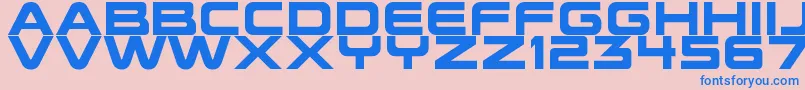 Future Earth v2 Font – Blue Fonts on Pink Background