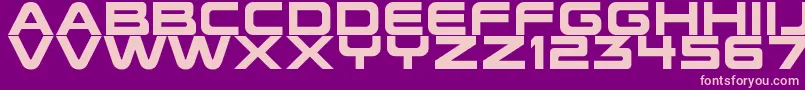 Future Earth v2 Font – Pink Fonts on Purple Background