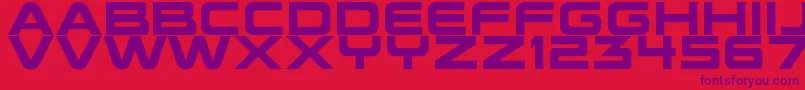 Future Earth v2 Font – Purple Fonts on Red Background