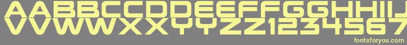 Future Earth v2 Font – Yellow Fonts on Gray Background
