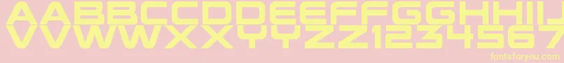 Future Earth v2 Font – Yellow Fonts on Pink Background