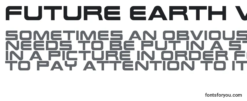 Przegląd czcionki Future Earth v2