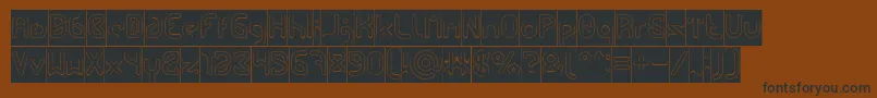 FUTURE Hollow Inverse Font – Black Fonts on Brown Background