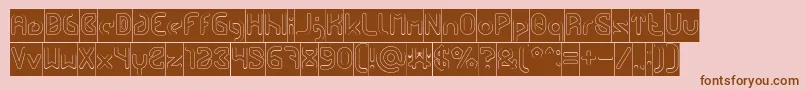 FUTURE Hollow Inverse Font – Brown Fonts on Pink Background