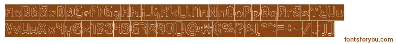 FUTURE Hollow Inverse-fontti – ruskeat fontit valkoisella taustalla