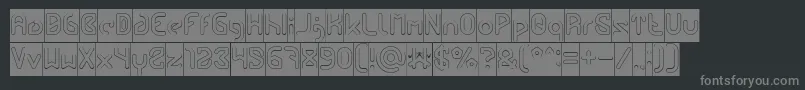 FUTURE Hollow Inverse Font – Gray Fonts on Black Background