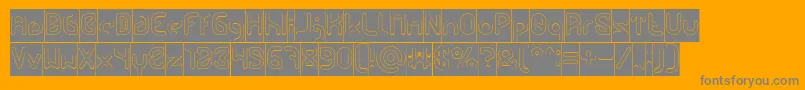 FUTURE Hollow Inverse Font – Gray Fonts on Orange Background