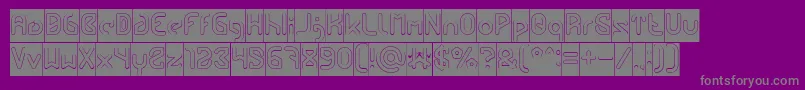 FUTURE Hollow Inverse Font – Gray Fonts on Purple Background