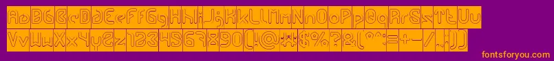 FUTURE Hollow Inverse Font – Orange Fonts on Purple Background