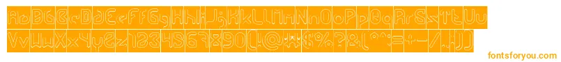 FUTURE Hollow Inverse Font – Orange Fonts on White Background