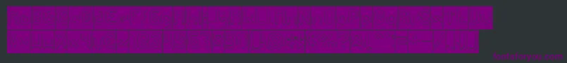 FUTURE Hollow Inverse-Schriftart – Violette Schriften auf schwarzem Hintergrund