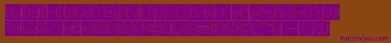 FUTURE Hollow Inverse Font – Purple Fonts on Brown Background