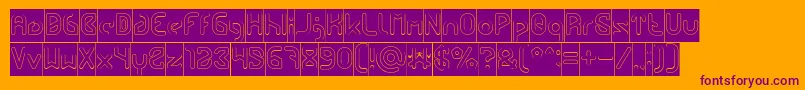 FUTURE Hollow Inverse Font – Purple Fonts on Orange Background