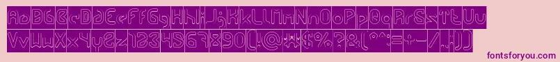 FUTURE Hollow Inverse Font – Purple Fonts on Pink Background