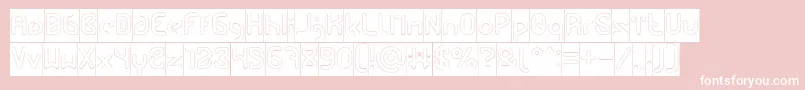 Police FUTURE Hollow Inverse – polices blanches sur fond rose