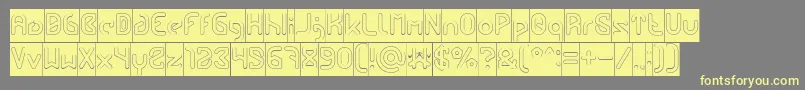 FUTURE Hollow Inverse Font – Yellow Fonts on Gray Background