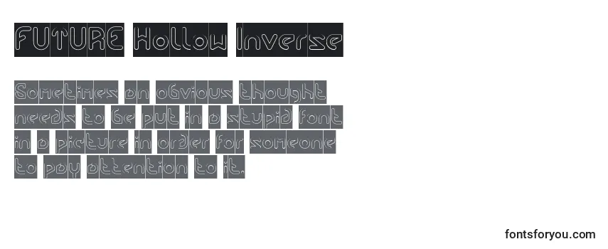 Schriftart FUTURE Hollow Inverse