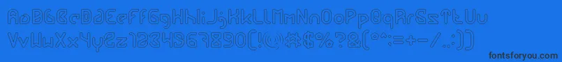 FUTURE Hollow-fontti – mustat fontit sinisellä taustalla